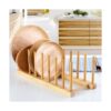 Lawei Paquete de 4 estantes de madera de bambú para