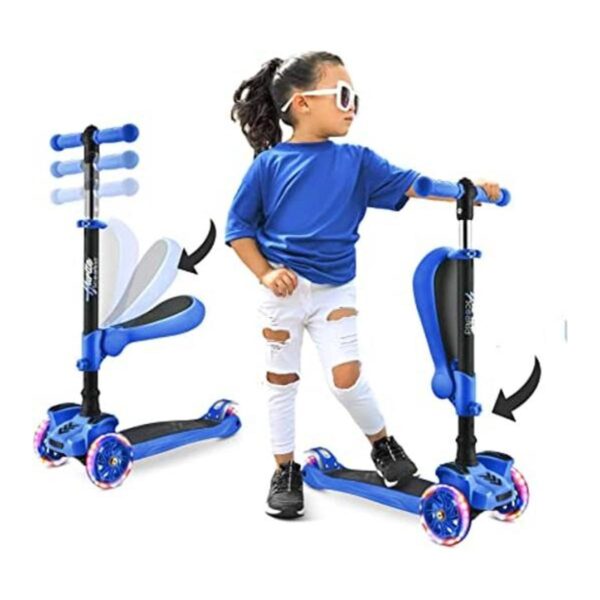 Patineta de 3 ruedas para niños de pie y crucero para_1