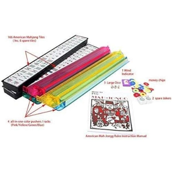 HNDTEK American Mahjong Set Bolsa suave negra 166_6