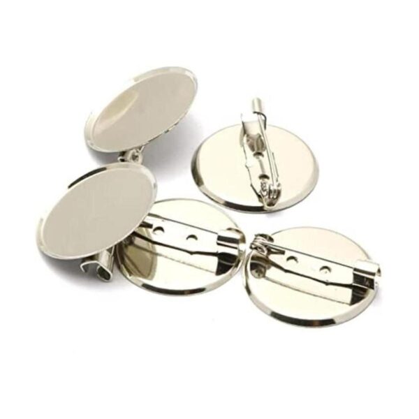 RuiLing 100 broches de plata de 1.0 in con base de disco_1