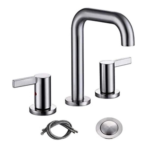 RKF Llave de lavabo de baño con dos manerales de latón
