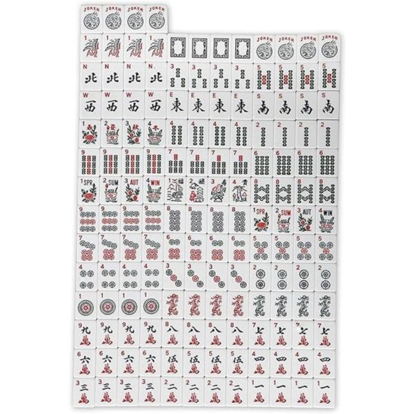 HNDTEK American Mahjong Set Bolsa suave negra 166_3