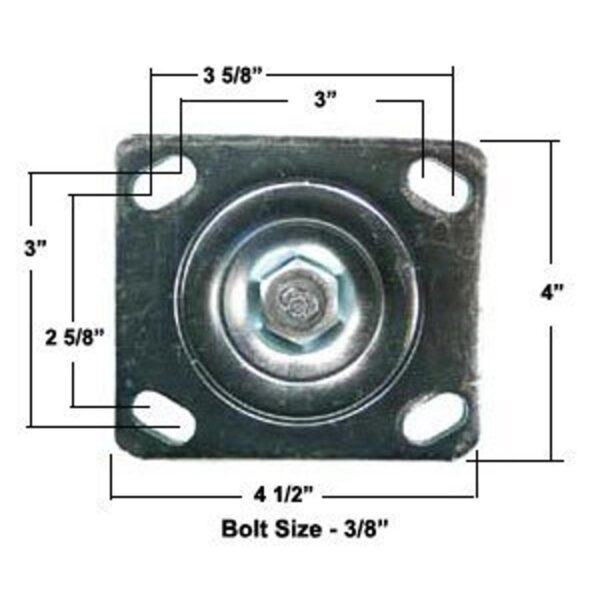 Rueda giratoria de 5 x 2 pulgadas resistente de_2