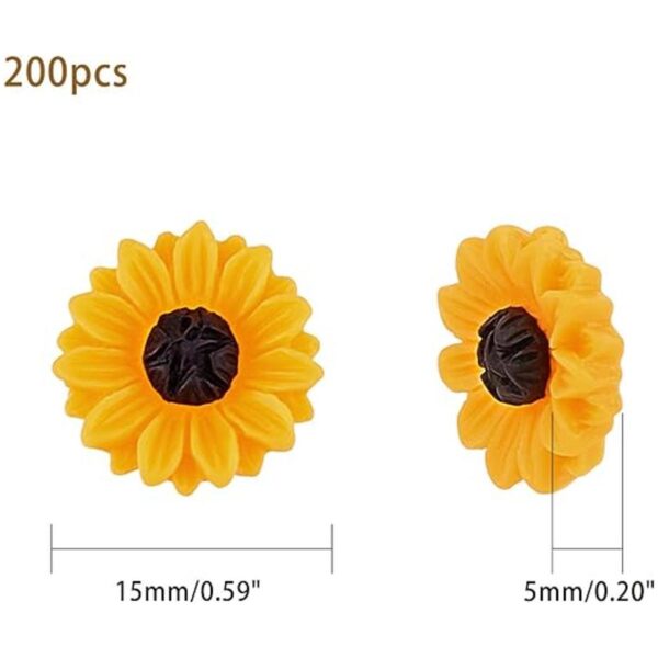 PH PandaHall Cabujones de resina de girasol 0.591 in