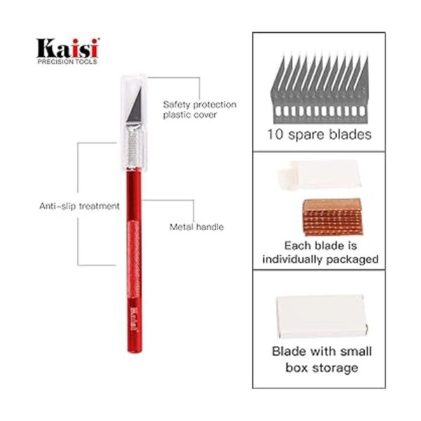 Kaisi Juego de 10 pinzas ESD kit de pinzas antiestáticas