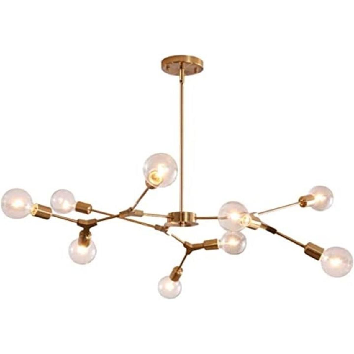KCO Lighting Lámpara de araña moderna Sputnik de latón