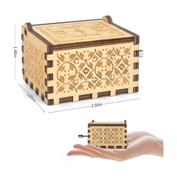 Caja de música de manivela grabada caja de música_4