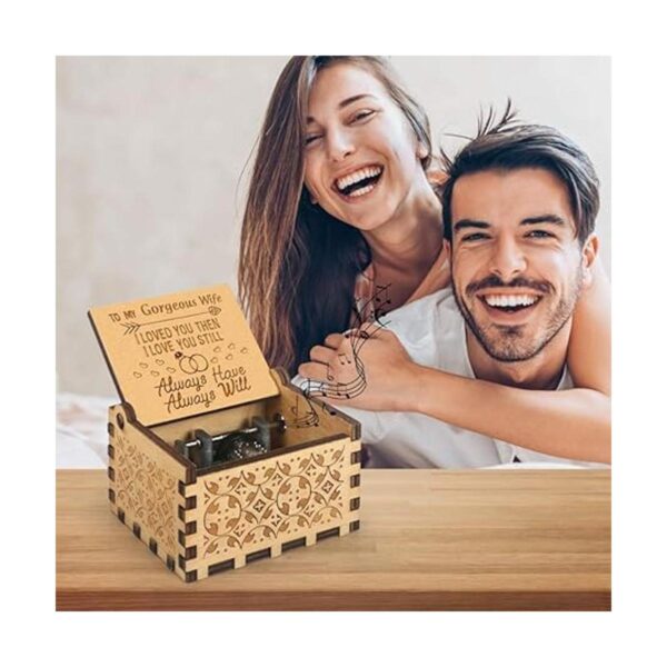 Caja de música de manivela grabada caja de música_5