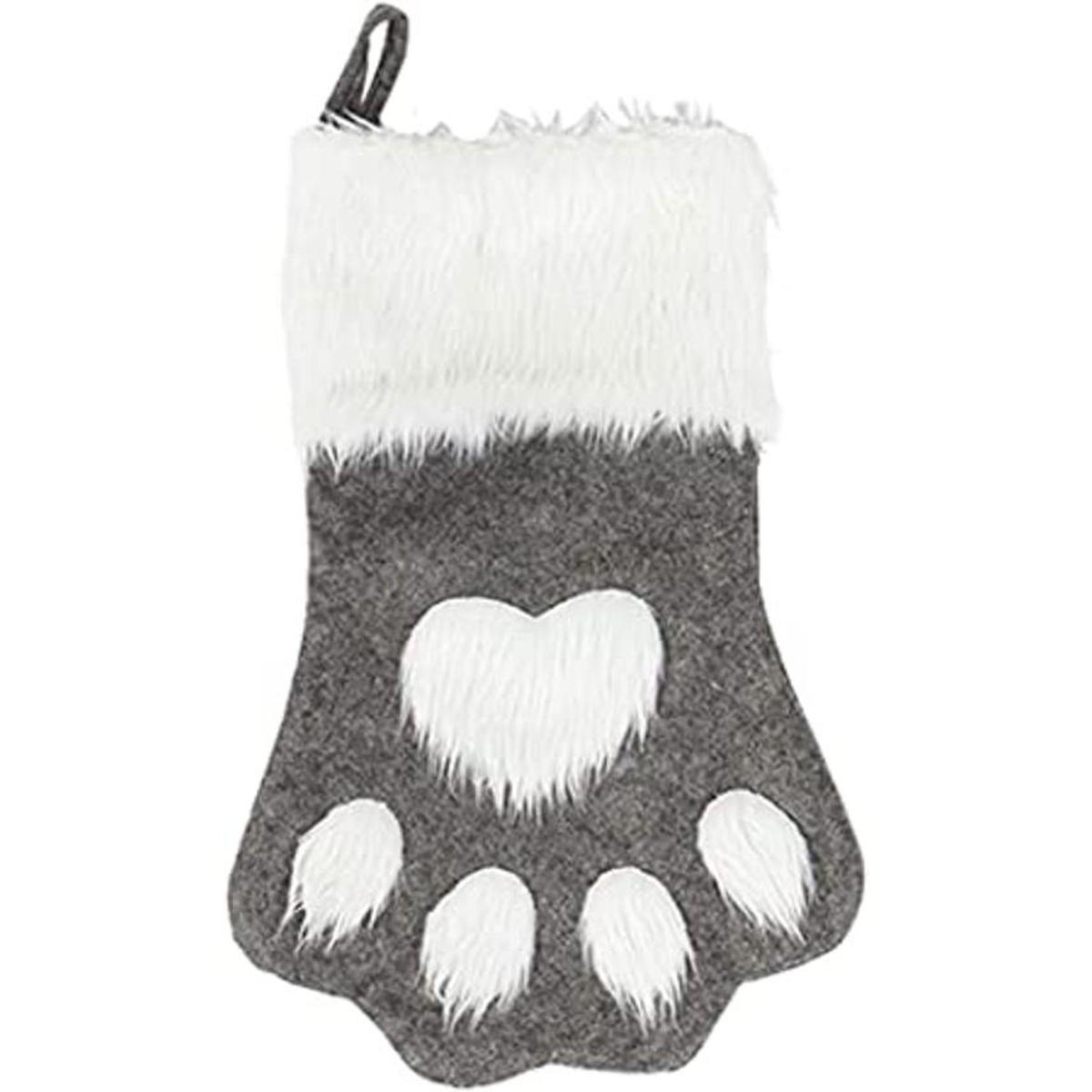 SherryDC Calcetines de Navidad con diseño de pata de gato