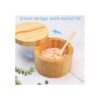 HTB Salero de bambú con mini cuchara caja de sal de_4