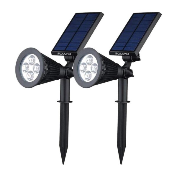 SOLVAO Paneles de luz solar Negro SS402