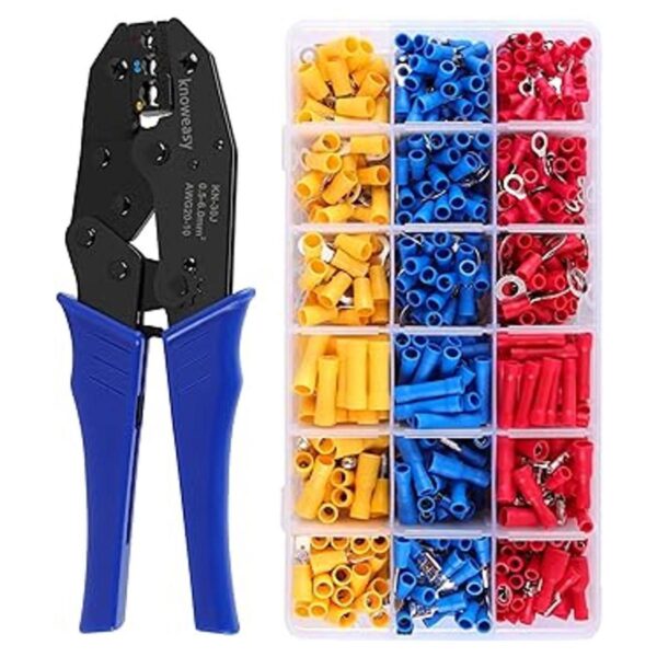Kit de crimpadora de terminales de alambre herramienta de_1
