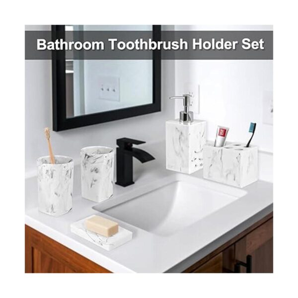 Juego de accesorios para baño 5 piezas de resina para_4