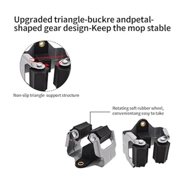 3H Soporte de pared para trapeador y escoba soporte de_2