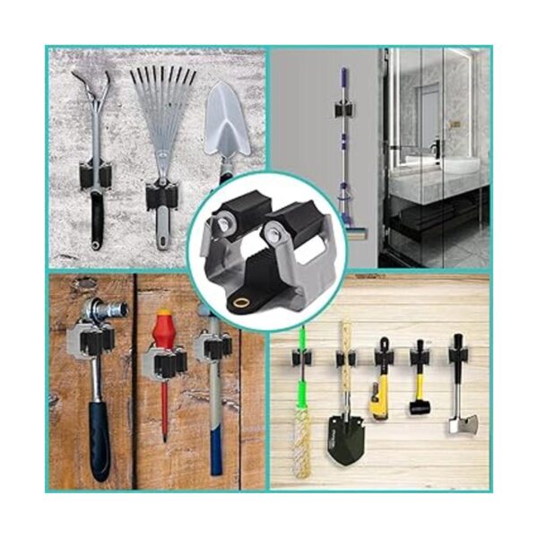 3H Soporte de pared para trapeador y escoba soporte de_6
