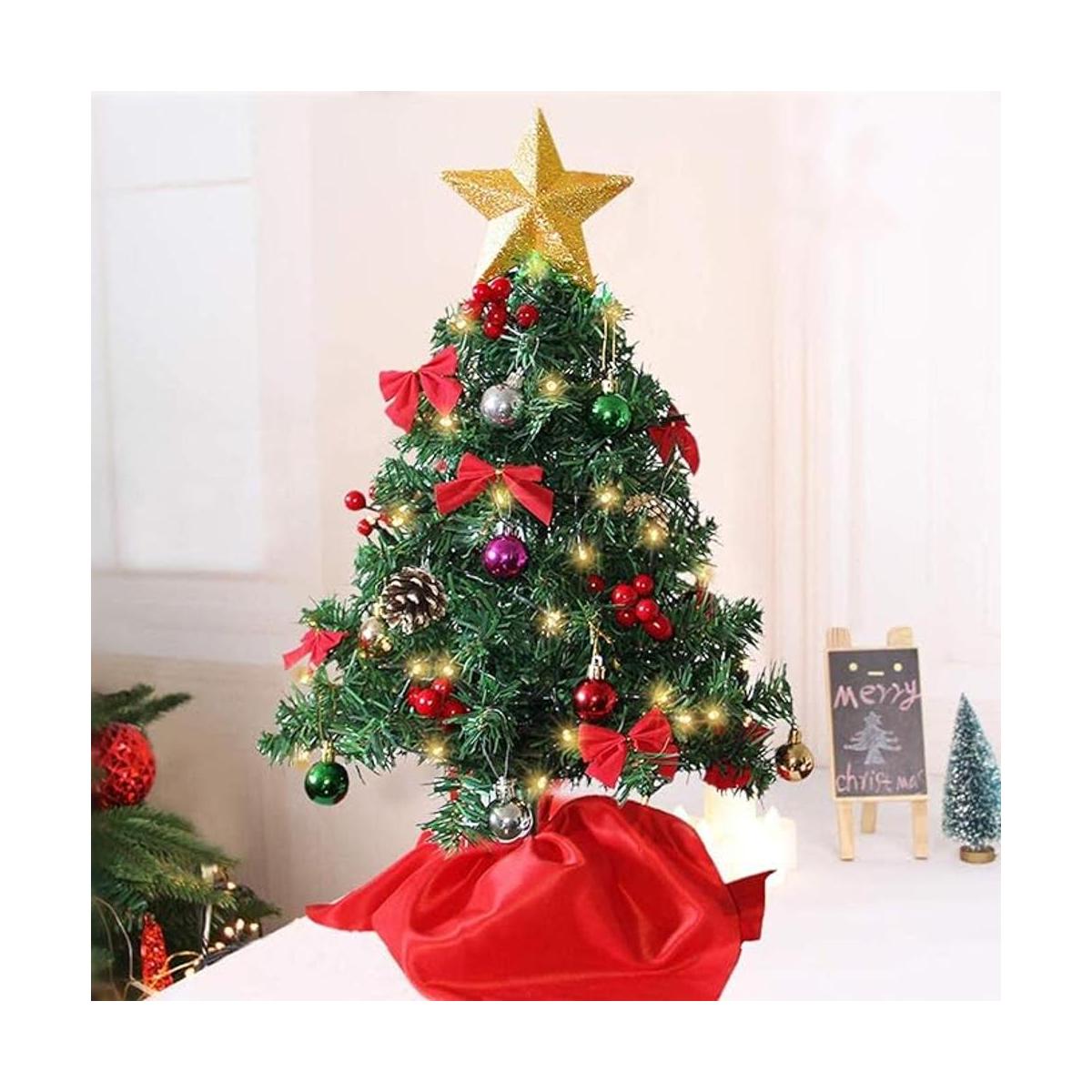 Juegoal Mini árbol de Navidad de 24 pulgadas árboles de