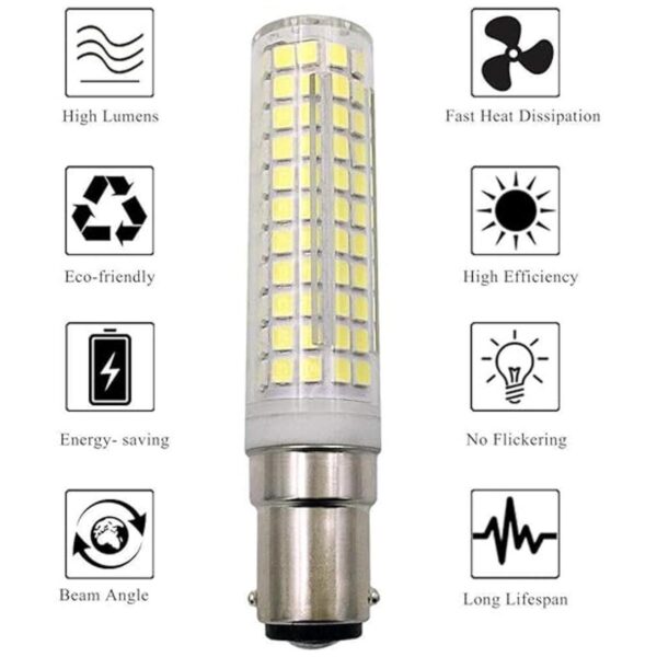Lxcom Lighting BA15D Bombilla LED de maíz regulable 15W_3