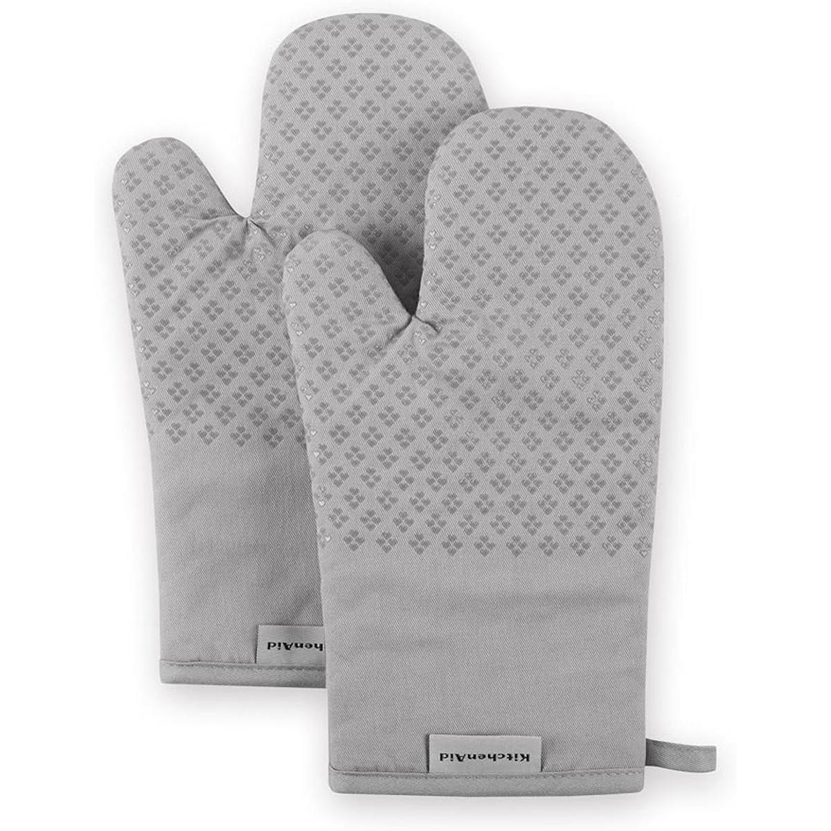 KitchenAid Manoplas de horno de algodón con agarre de