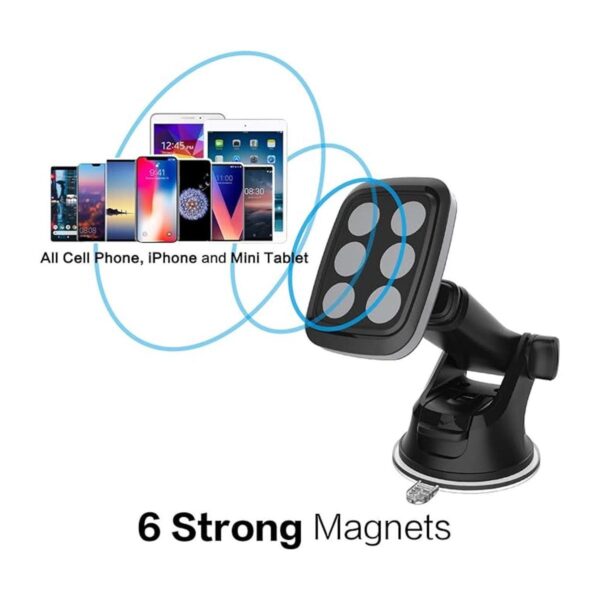 Soporte magnético para automóvil con brazo telescópico de