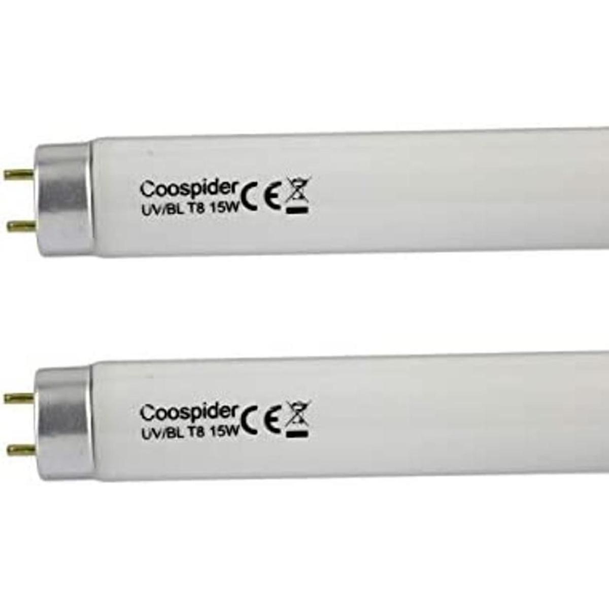 Paquete de 2 bombillas compactas UV BL CFL de 15 W para