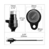 Llave de interruptor de encendido de 3 cables para_2