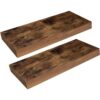 HOOBRO Estantes flotantes de madera rústica juego de 2_1