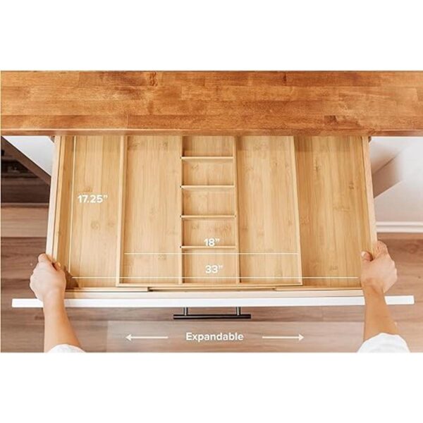 KitchenEdge Organizador de cajones de cocina ajustable_2