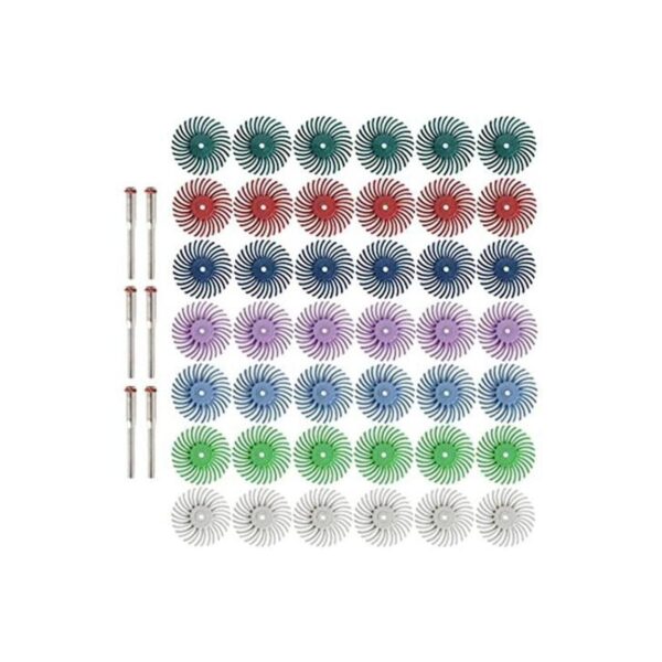 Kit de 42 discos de cerdas radiales de 1 pulgada con_1