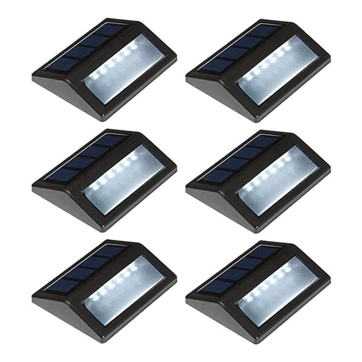 Luces solares de cubierta al aire libre 6 unidades luces