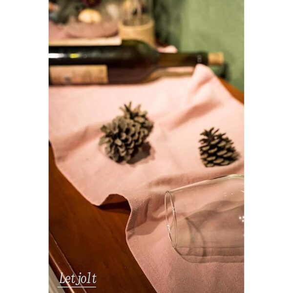 Camino de mesa rústico de tela de algodón para decoración_3