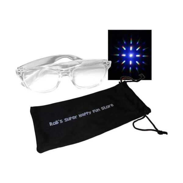 Gafas de difracción de fuegos artificiales 2 vasos