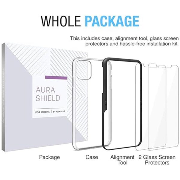 FlexGear Carcasa transparente para iPhone 11 Pro MAX y 2_4