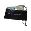 Gafas de difracción de fuegos artificiales 2 vasos