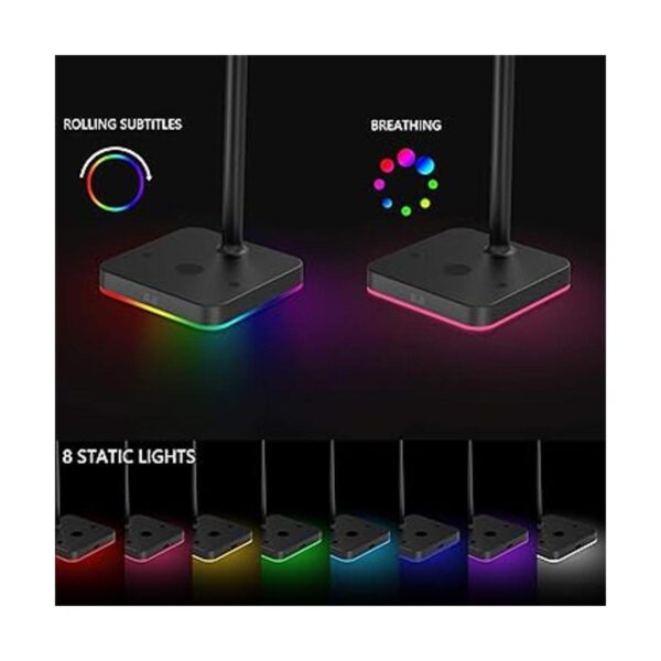 KAFRI Soporte para auriculares RGB con cargador_2