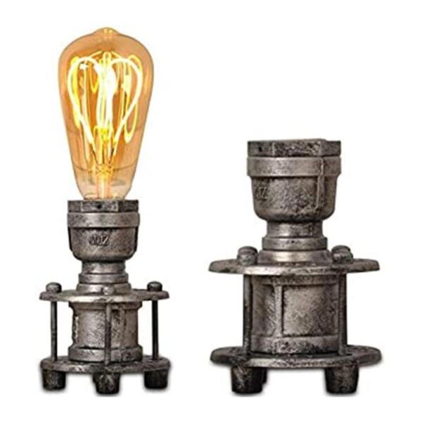Base de lámpara de mesa industrial vintage para bombilla