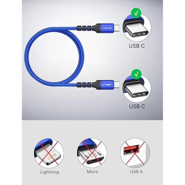 Cable USB C a USB C de 100 W y 10 pies JSAUX 5A PD USB_2