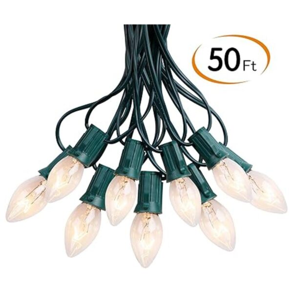 C9 Juego de luces de cadena de Navidad transparente luces_2