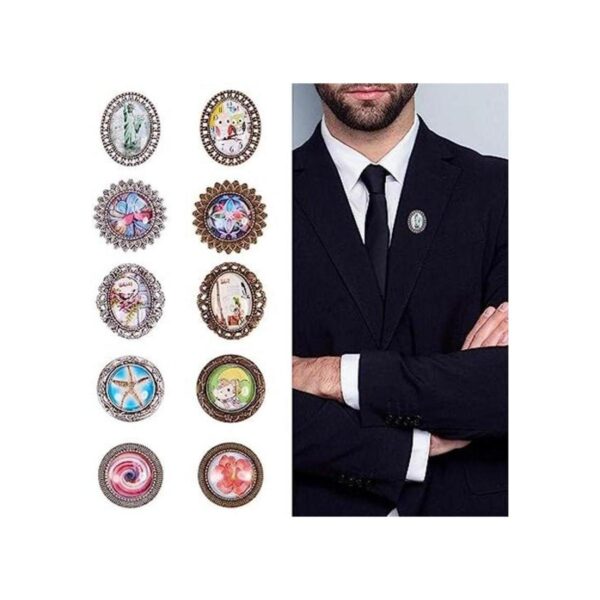 SUNNYCLUE Juego de 10 broches para solapa con diseño de