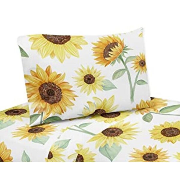 Sweet Jojo Designs Juego de sábanas de girasol color_1