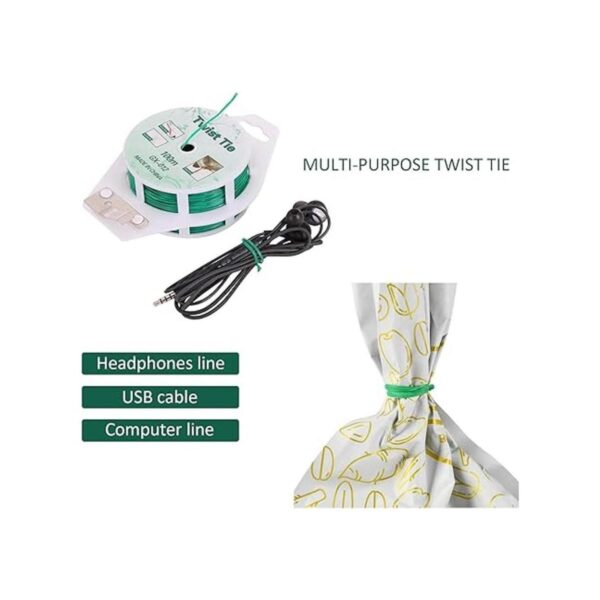 Twist Ties Lazos multiusos recubiertos de 328 pies para_5