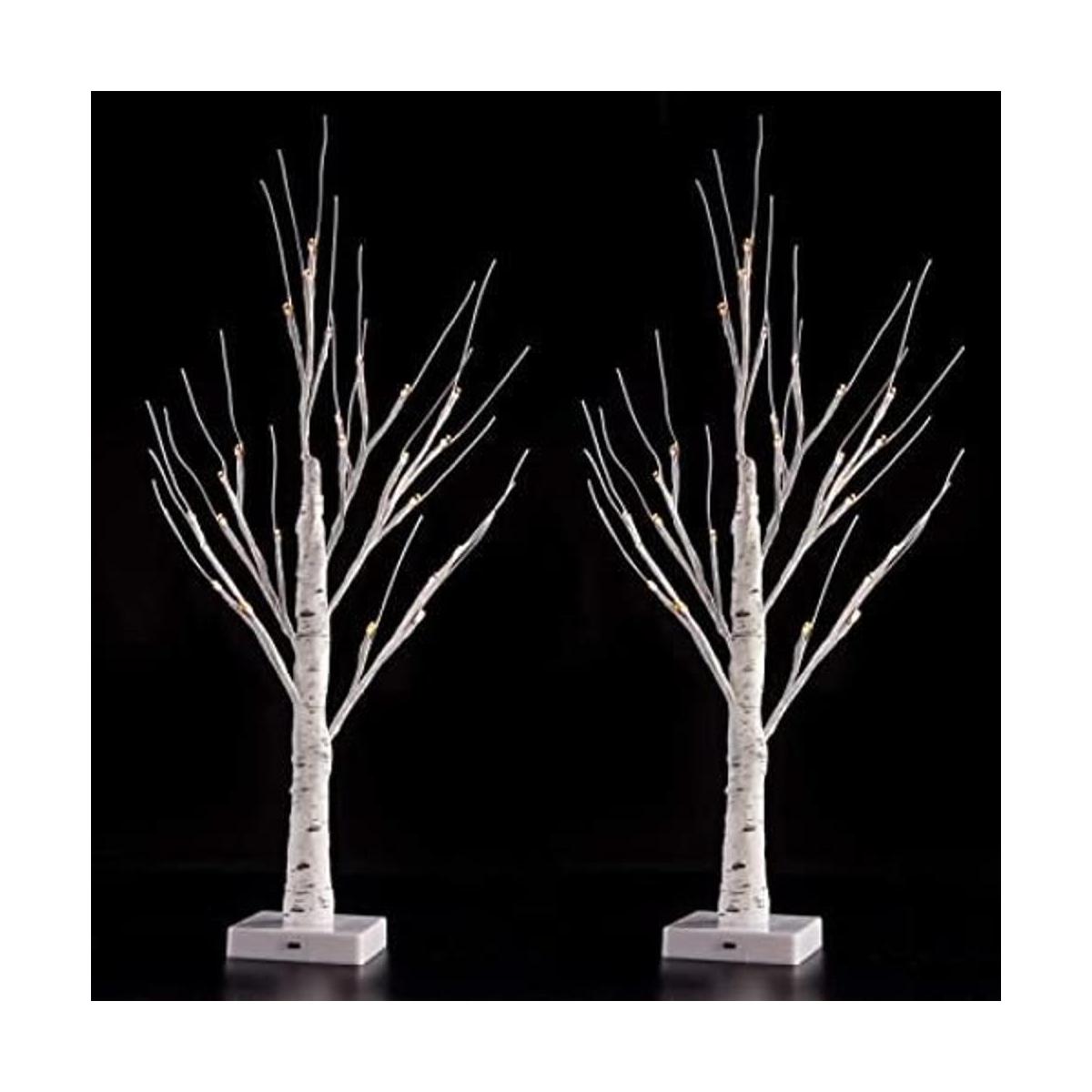 Sunnyglade 2 luces LED para árbol de abedul de 2 pies 24