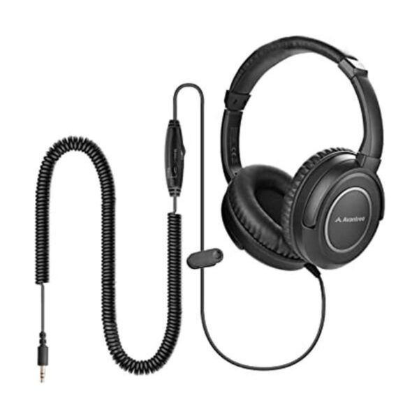 Avantree HF039 Auriculares de cable largo en espiral para_1