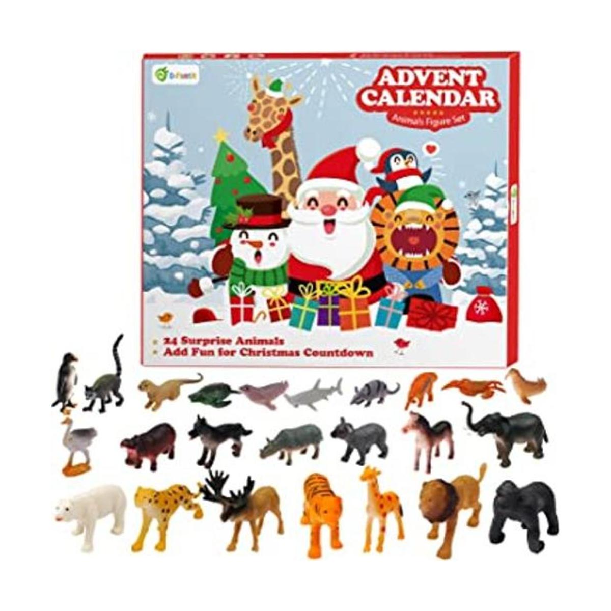 DFantiX Figuras de animales para niños calendario de