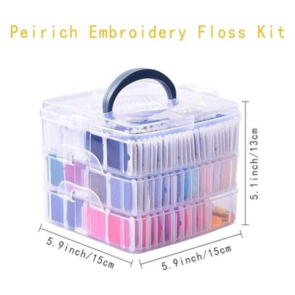 Peirich Paquete de 201 hilo dental bordado incluye hilo