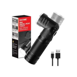 HAUTMEC Swyvel Linterna LED recargable de 500 lúmenes