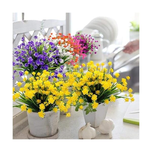Grunyia 10 paquetes de flores artificiales al aire libre