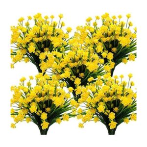 Grunyia 10 paquetes de flores artificiales al aire libre