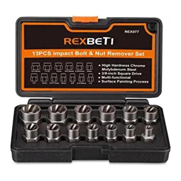 REXBETI Juego de removedor de pernos y tuercas de impacto_1