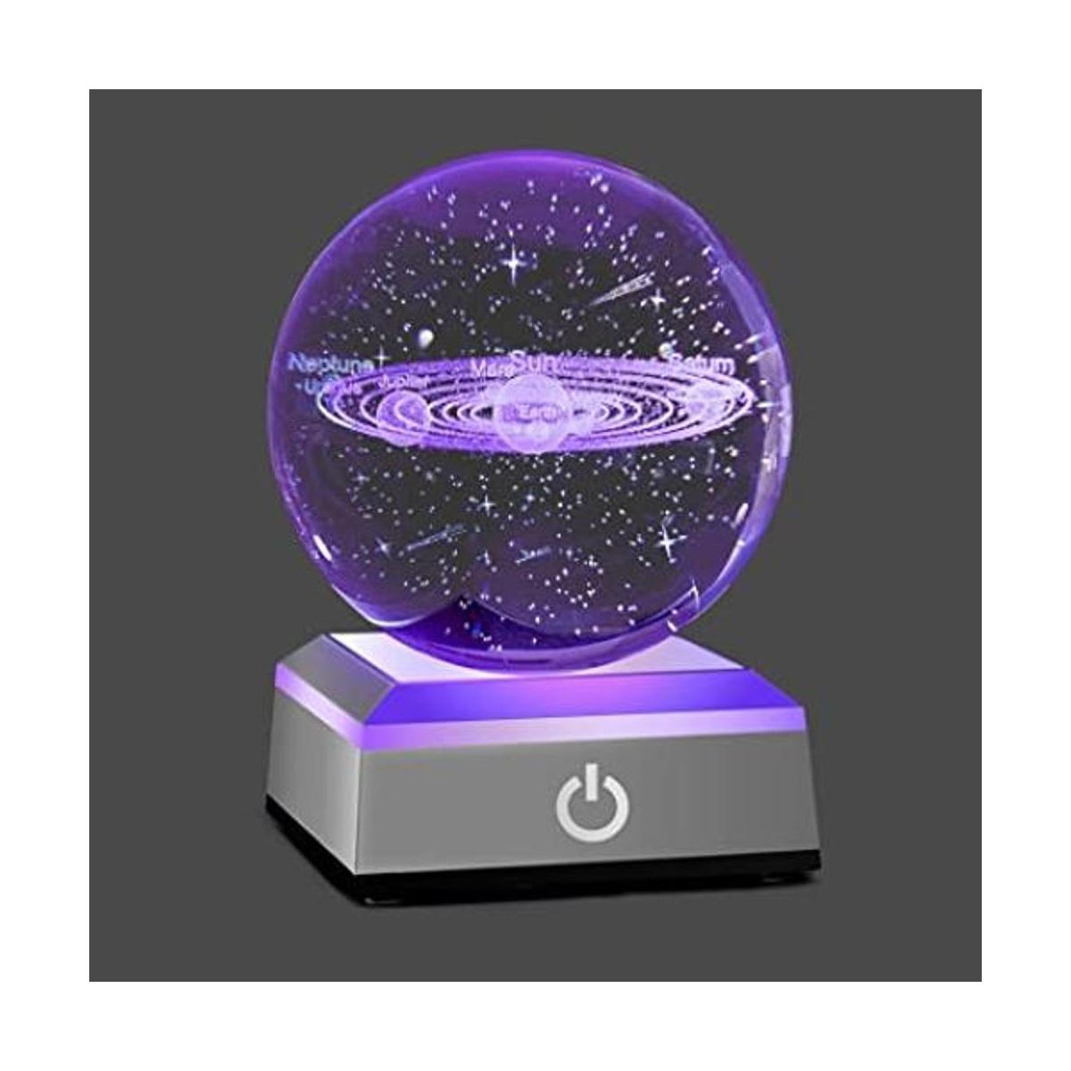 HOCHANCE Cristal 3D con base de luz LED colorida regalo