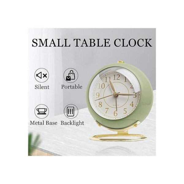 JUSTUP Reloj despertador analógico silencioso clásico_2